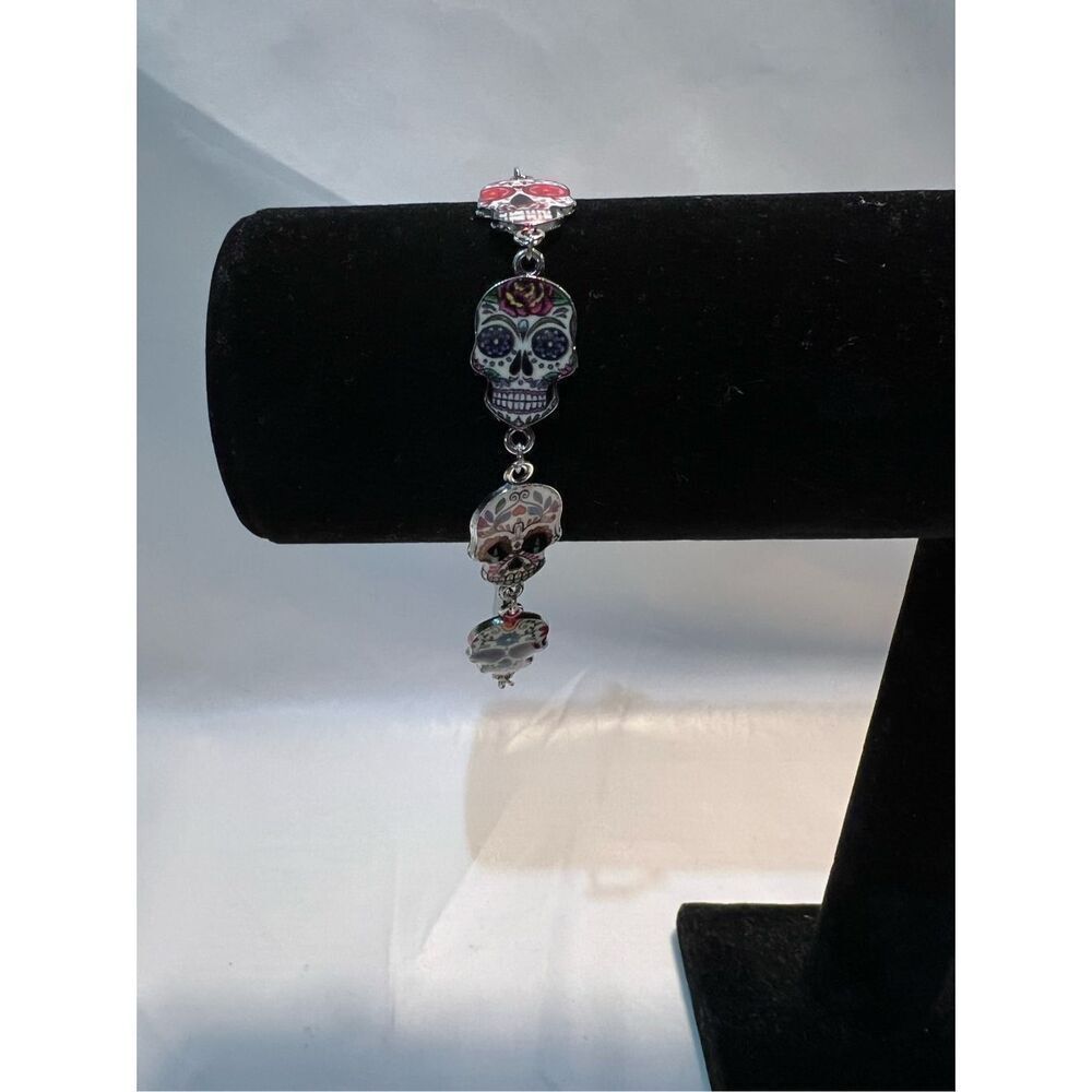 Various Sugar Skulls Chain Bracelet